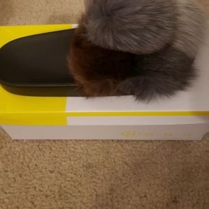 Cute fuzzy slides for women also have them in kids